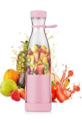 Mini Juice Taşınabilir Blender Plastik Şişe Smoothie Milkshake Usb Şarj Edilebilir 420 Ml.